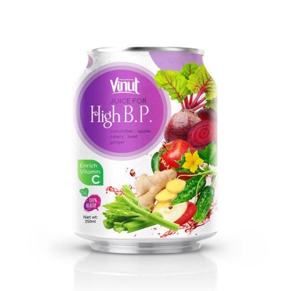 250ml Can 100 Vegetable Juice Juice for Hight B.P