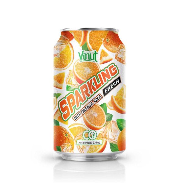 330ml VINUT Canned Orange Juice Sparkling water 1