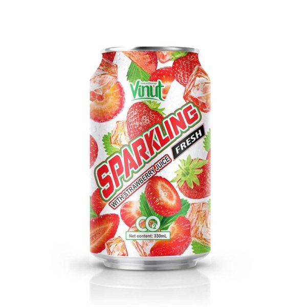330ml VINUT Canned Strawberry Juice Sparkling water