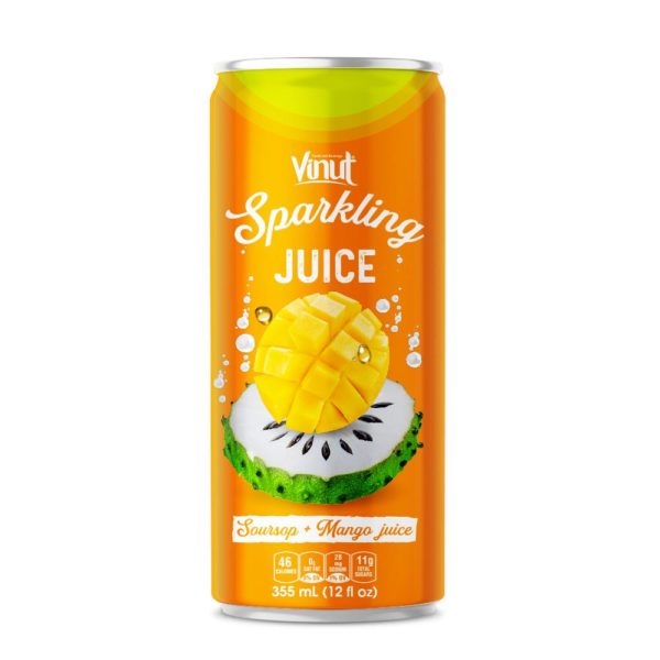 12 fl oz VINUT Soursop & Mango Juice Sparkling water