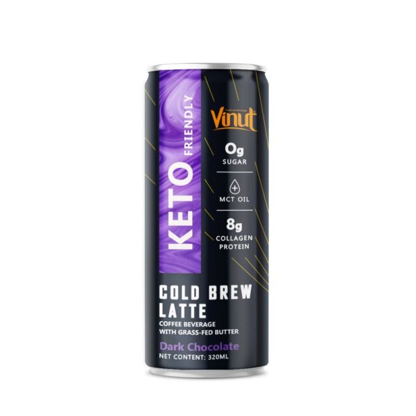 320ml VINUT Cold Brew Latte Coffee Beverage Dark Chocolate 1