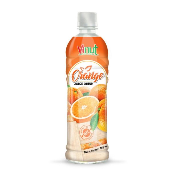 450ml VINUT Bottle NFC Orange Juice Drink