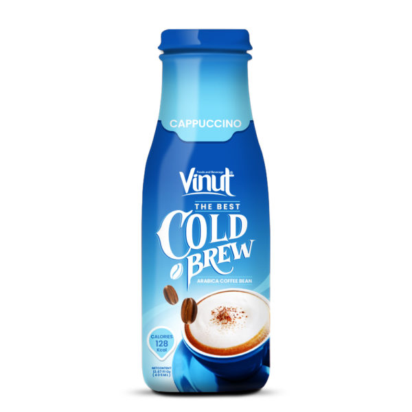 13.67 fl oz Vinut Cold Brew Arabica Cappuccino Coffee Bean Calories 128 Kcal