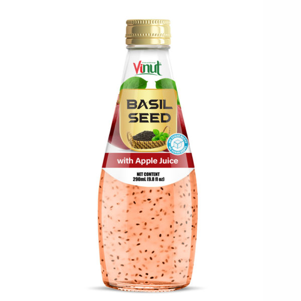 9.8 fl oz Vinut Basil seed drink with Apple juice