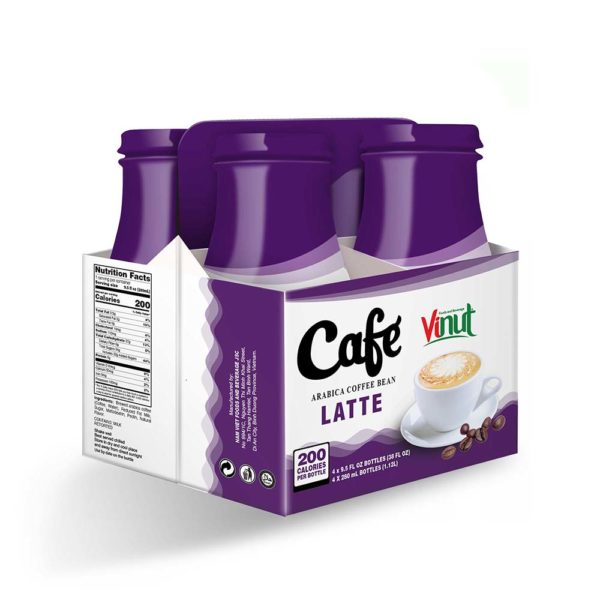 Box 4 x 9.5 fl oz Vinut Latte coffee drink (Arabica coffee bean)