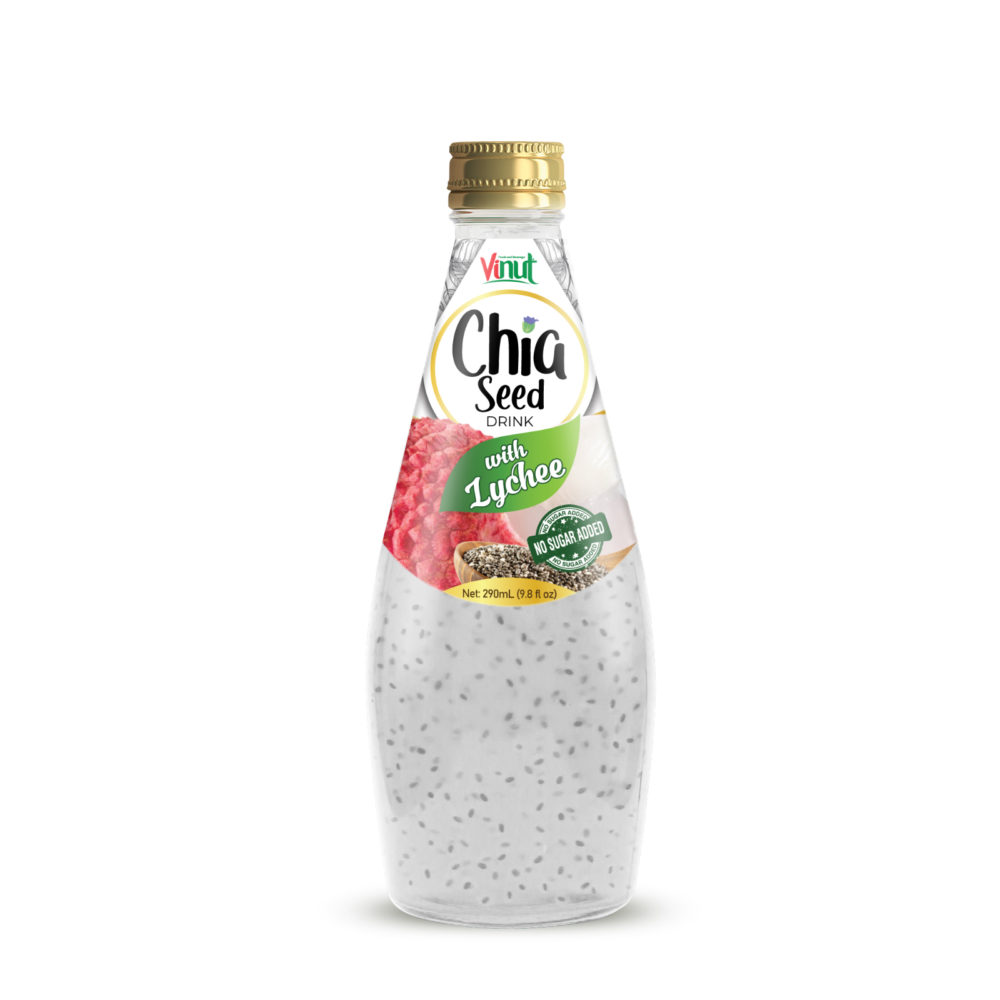 9.8 fl oz Vinut Chia seed drink with Lychee (no sugar added)