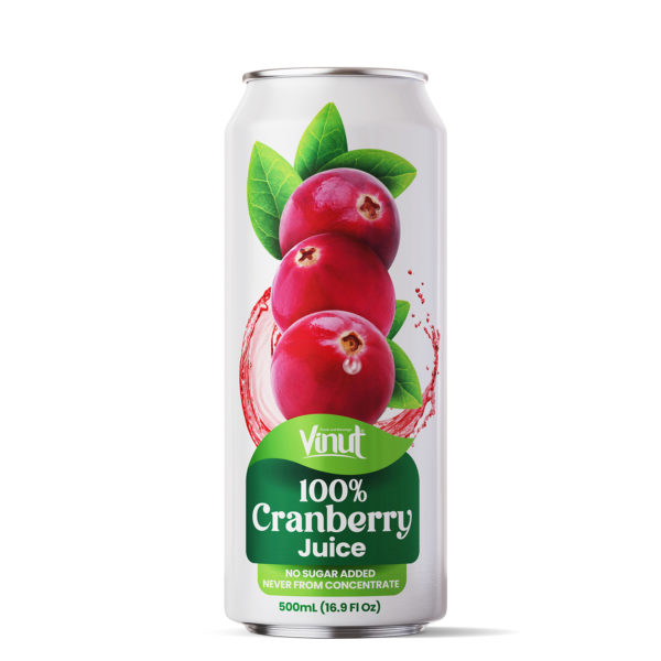 16.9 fl oz Vinut 100 NFC Cranberry Juice drink No Sugar Added