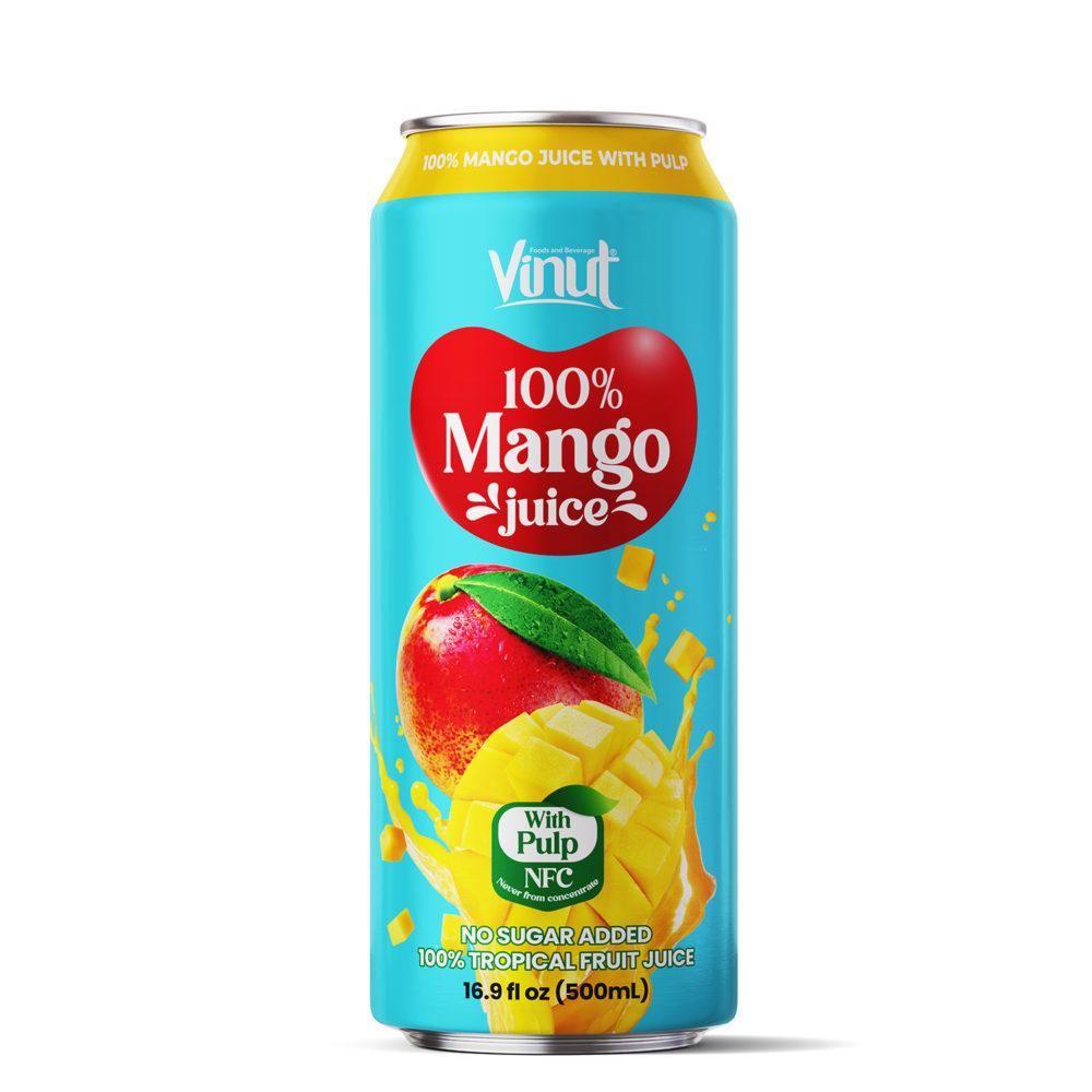 16.9 fl oz Vinut 100 NFC Tropical Mango Juice drink with Pulp No Sugar Added