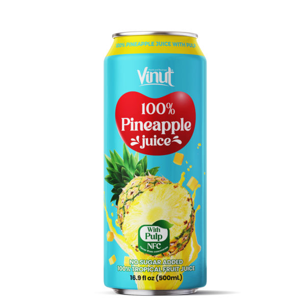 16.9 fl oz Vinut 100 NFC Tropical Pineapple Juice drink with Pulp No Sugar Added